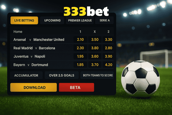 Aposte em apostas esportivas no cassino online 333BET